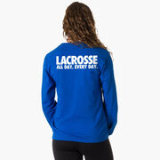Lacrosse Tshirt Long Sleeve - All Day Every Day (Back Design)