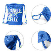 Hockey Drawstring Backpack - Dangle Snipe Celly Words