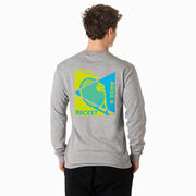 Tennis Tshirt Long Sleeve - Let's Raise A Racket (Back Design)