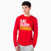 Tennis Long Sleeve Performance Tee - Eat. Sleep. Tennis.