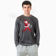 Baseball Long Sleeve Performance Tee - Home Run Santa