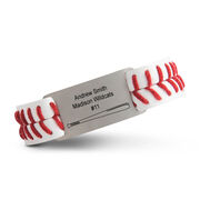 Authentic Baseball Leather Bracelet With Slider - Personalized Bat