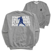 Hockey Crewneck Sweatshirt - Bones Heal Hockey (Back Design)