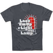 Hockey Short Sleeve T-Shirt - Lace 'Em Up And Light The Lamp