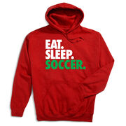 Soccer Hooded Sweatshirt - Eat. Sleep. Soccer.