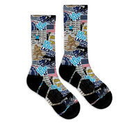 Guys Lacrosse Graphic Flex Mid-Calf Socks - Lacrosse Life
