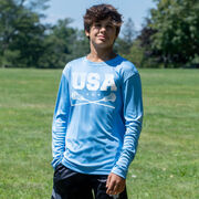 Guys Lacrosse Long Sleeve Performance Tee - USA Lacrosse