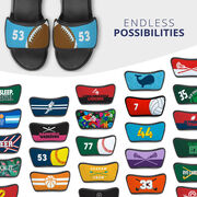 Football Repwell&reg; Sandal Straps - Ball and Number Reflected