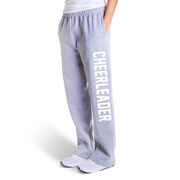 Cheerleading Fleece Sweatpants - Varsity Cheerleader [Gray/White/Youth Small] -SS