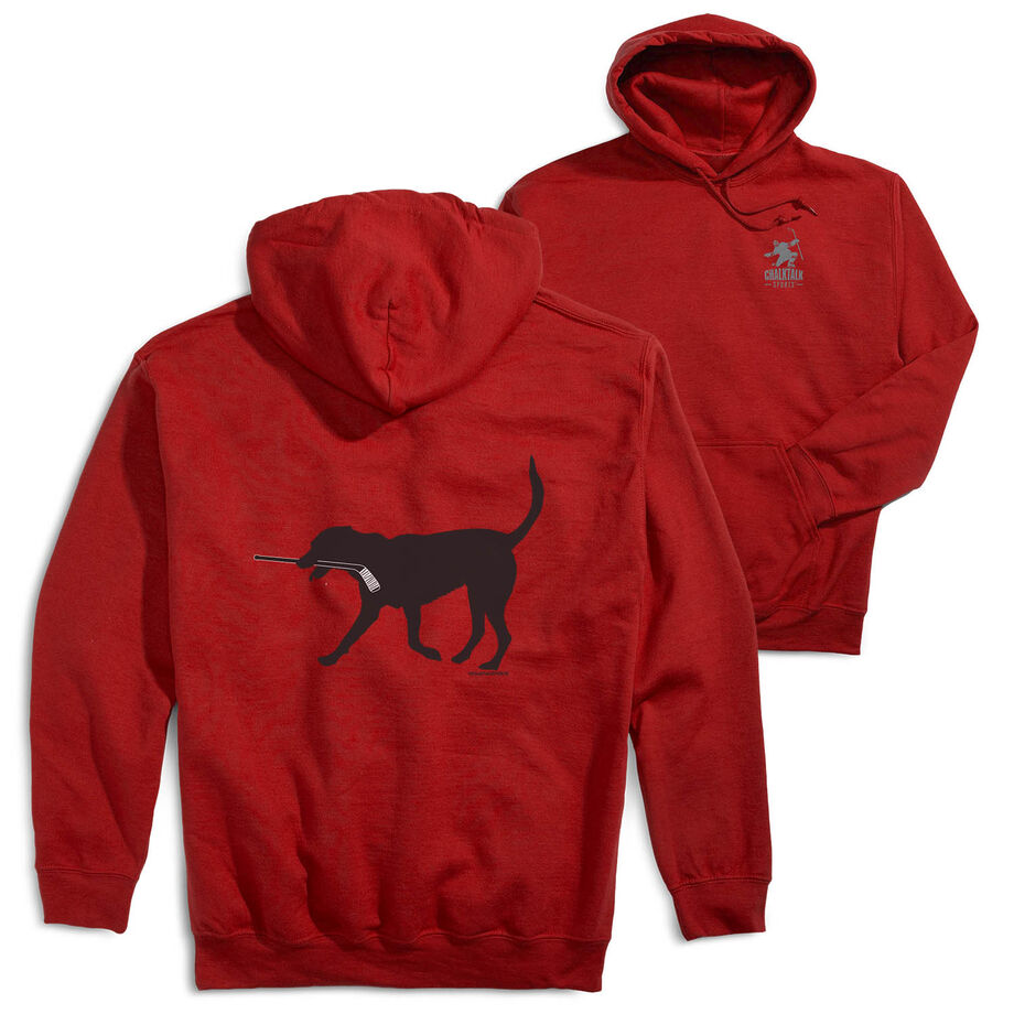 Hockey Hooded Sweatshirt - Howe the Hockey Dog (Back Design)