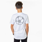 Soccer Short Sleeve T-Shirt - Soccer Words (Back Design)