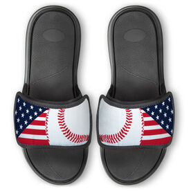 Baseball Repwell&reg; Slide Sandals - USA Flag