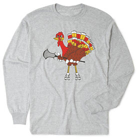 Guys Lacrosse T-Shirt Long Sleeve - Top Cheddar Turkey Tom