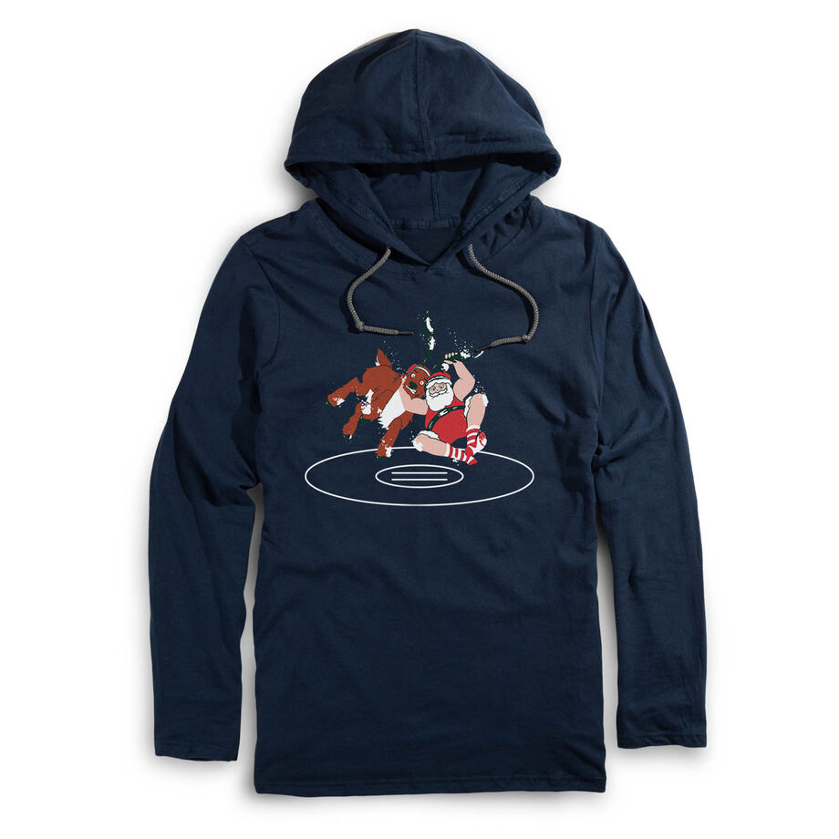 Men's Wrestling Lightweight Hoodie - Wrestling Reindeer