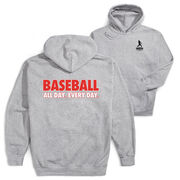 Baseball Hooded Sweatshirt - Baseball All Day Everyday (Back Design)