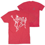 Guys Lacrosse T-Shirt Short Sleeve - Skeleton Offense (Back Design)
