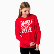 Hockey Long Sleeve Performance Tee - Dangle Snipe Celly Words