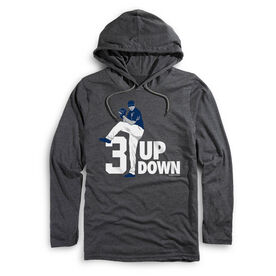Men's Baseball Lightweight Hoodie - 3 Up 3 Down