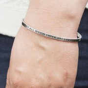 InspireME Cuff Bracelet - Not All Who Wander Are Lost