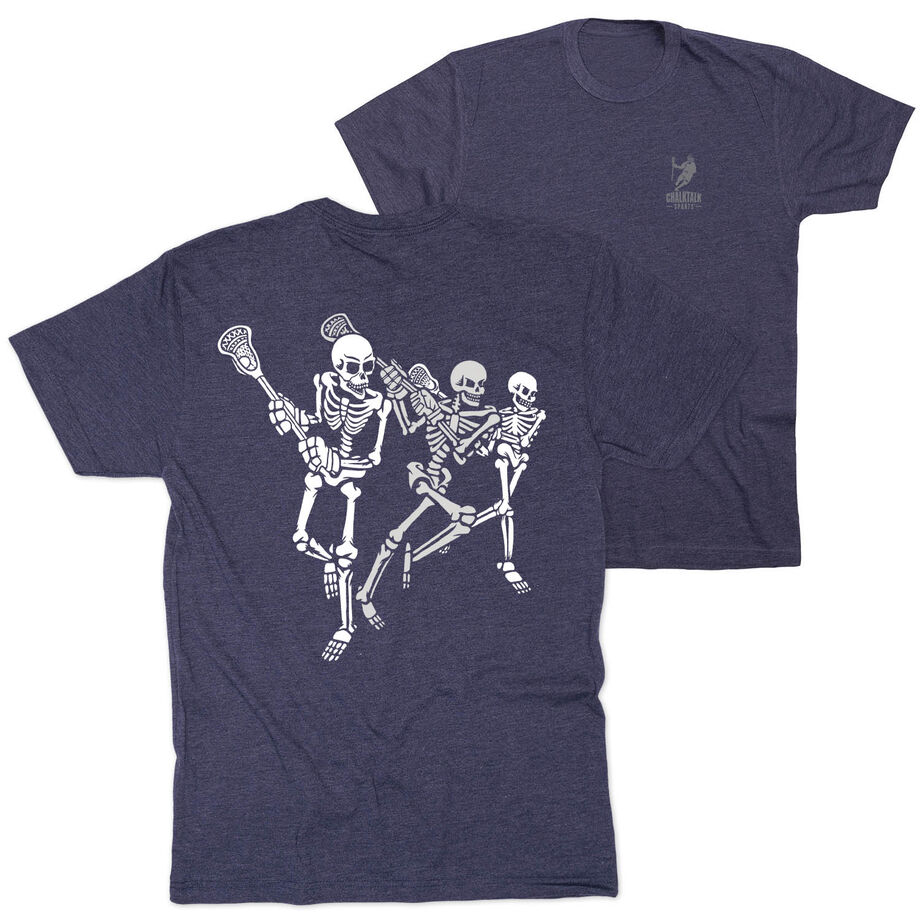 Guys Lacrosse T-Shirt Short Sleeve - Skeleton Offense (Back Design)