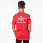 Guys Lacrosse T-Shirt Short Sleeve - Bad To The Bone (Back Design)