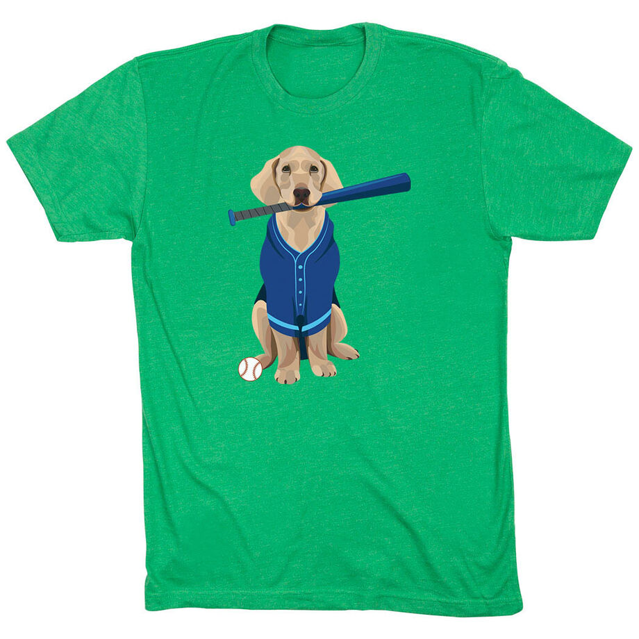 Baseball Short Sleeve T-Shirt - Dinger the Baseball Dog