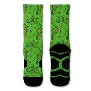 Pickleball Graphic Flex Mid-Calf Socks - Big Dill