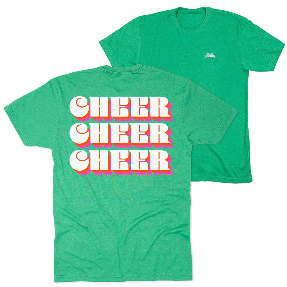 Cheerleading Short Sleeve T-Shirt - Retro Cheer (Back Design)