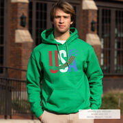 Soccer Hooded Sweatshirt - USA Patriotic