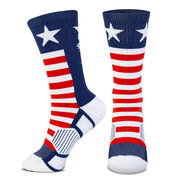 Guys Lacrosse Woven Mid-Calf Socks - Patriotic