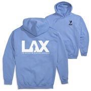 Guys Lacrosse Hooded Sweatshirt - I'd Rather Lax (Back Design)