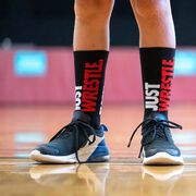 Wrestling Woven Mid-Calf Socks - Just Wrestle (Black)