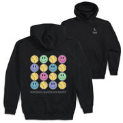 Softball Hooded Sweatshirt - Softball Makes Me Happy (Back Design)