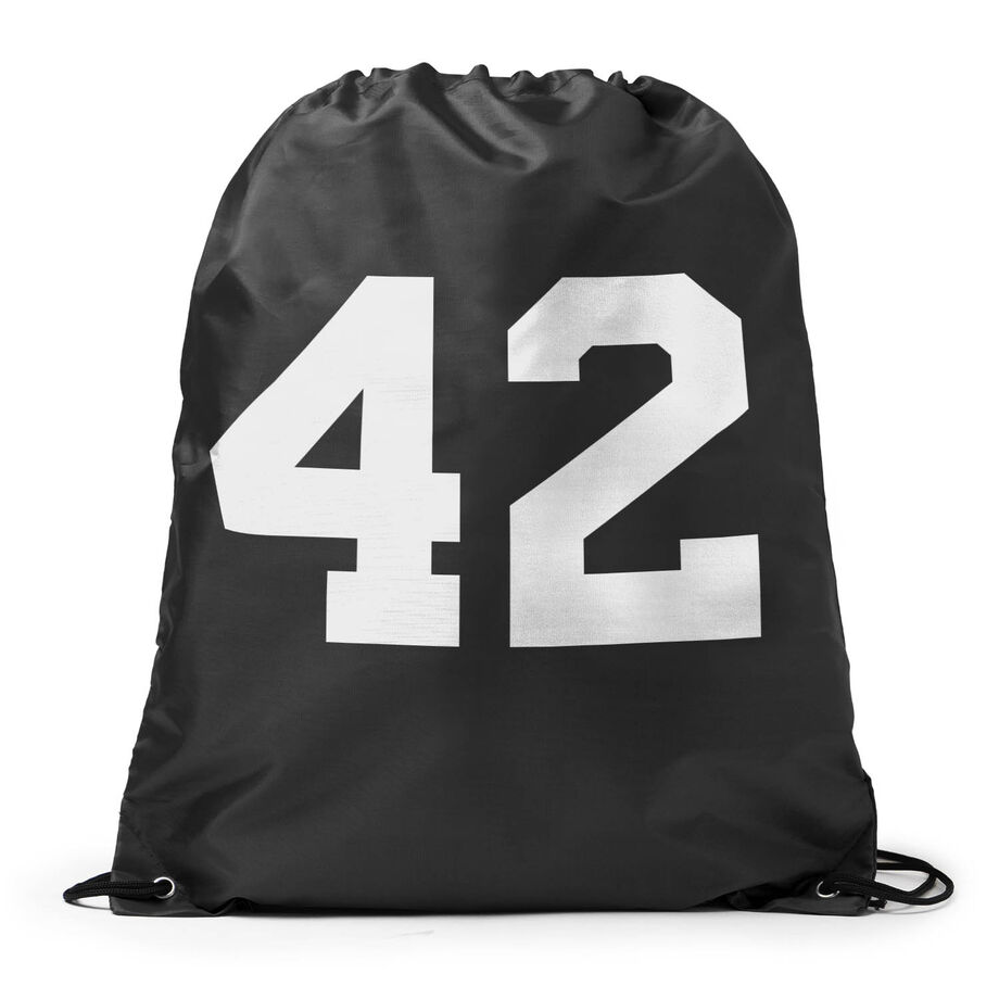Personalized Drawstring Backpack - Team Number - Personalization Image