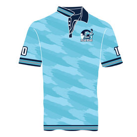 Custom Team Short Sleeve Polo Shirt - Hockey Brushstroke