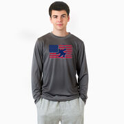 Hockey Long Sleeve Performance Tee - Hockey Land That We Love