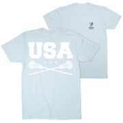 Guys Lacrosse Short Sleeve T-Shirt - USA (Back Design)