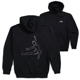 Gymnastics Hooded Sweatshirt - Gymnast Sketch (Back Design)