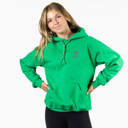 Hockey Hooded Sweatshirt - Neon Hockey Girl (Back Design)