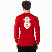 Hockey Tshirt Long Sleeve - Ho Ho Santa Face (Back Design)