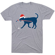 Hockey T-Shirt Short Sleeve Christmas Dog