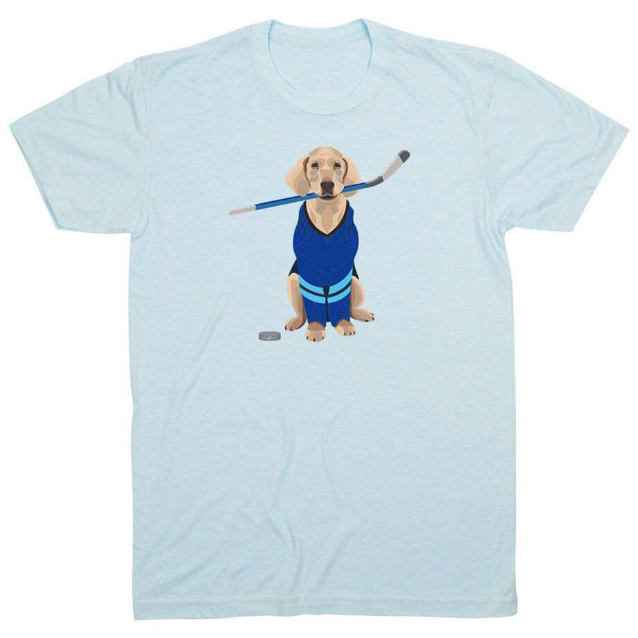 Hockey Short Sleeve T-Shirt - Puck The Hockey Dog