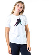 Hockey T-Shirt Short Sleeve - Hockey Girl Glitch