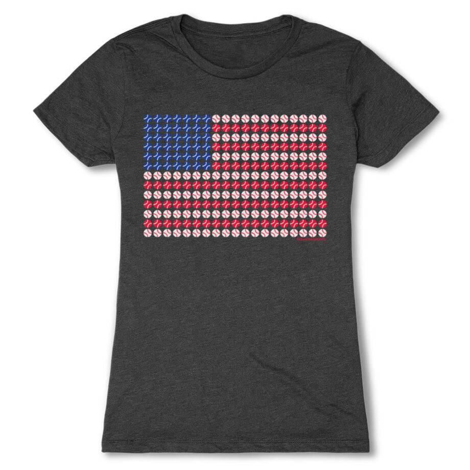 Baseball Women's Everyday Tee - Patriotic Baseball
