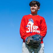 Baseball Tshirt Long Sleeve - 3 Up 3 Down 