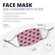 Baseball Face Mask - American Flag Bats Pattern
