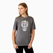 Hockey Short Sleeve Performance Tee - My Goal is to Deny Yours Goalie Mask