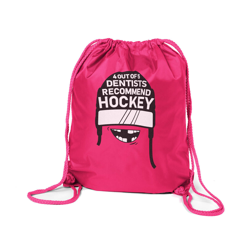 Hockey Sport Pack Cinch Sack - 4 Out Of 5 Dentists Recommend Hockey