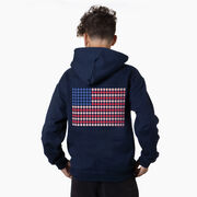 Baseball Hooded Sweatshirt - Patriotic Baseball (Back Design)