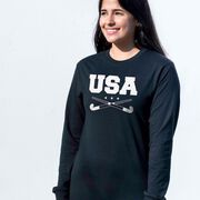 Field Hockey Tshirt Long Sleeve - USA
